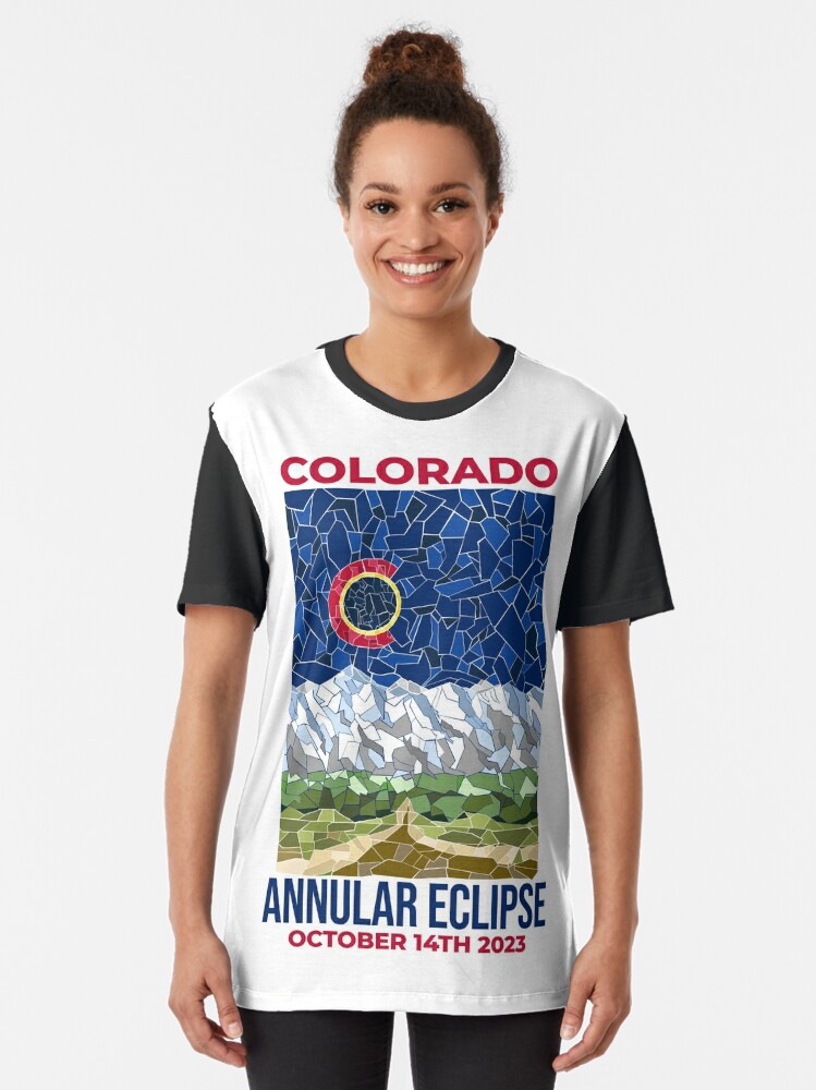 Graphic T-Shirt, Colorado Annular Eclipse 2023 designed and sold by Eclipse2024