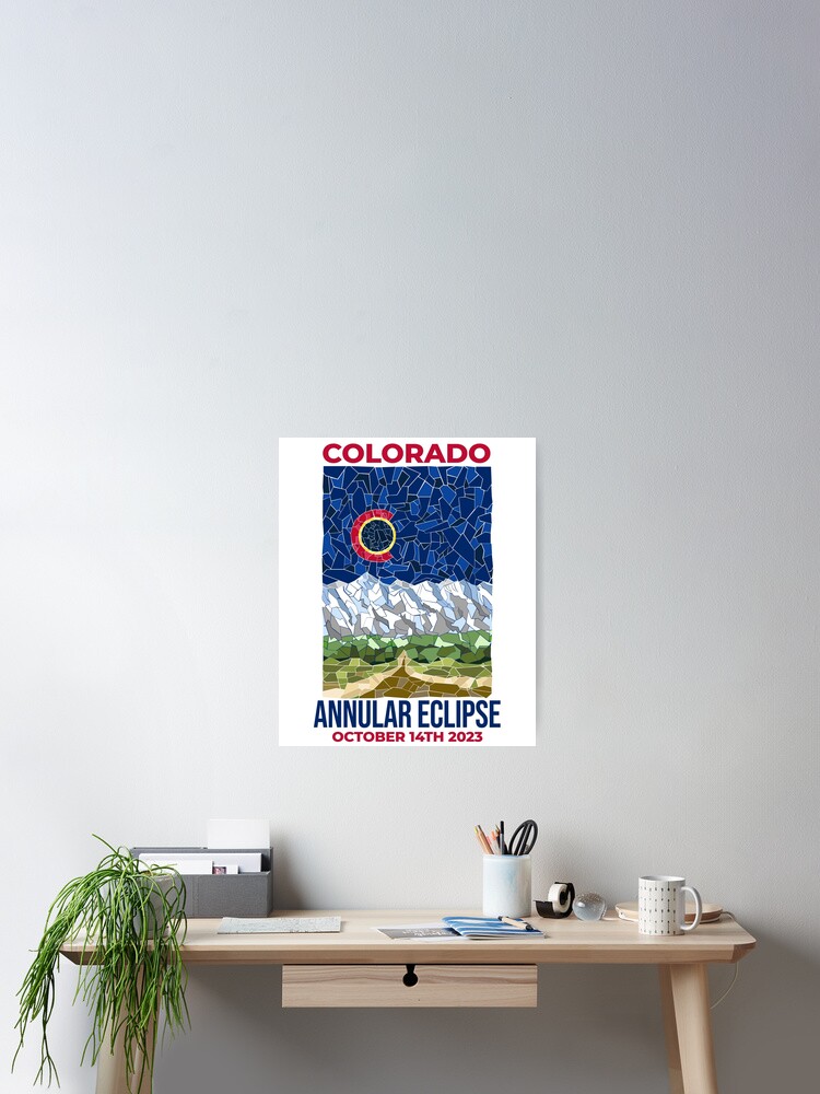 Thumbnail 2 of 3, Poster, Colorado Annular Eclipse 2023 designed and sold by Eclipse2024.