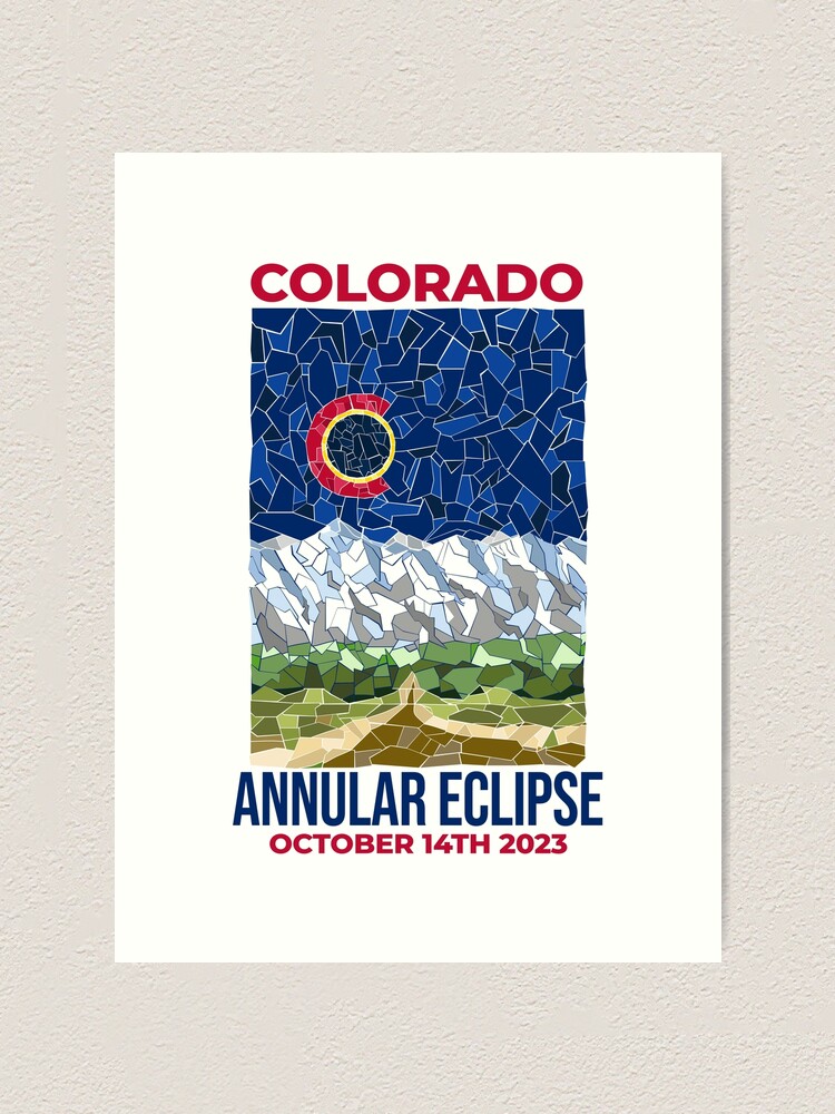 Thumbnail 1 of 3, Art Print, Colorado Annular Eclipse 2023 designed and sold by Eclipse2024.