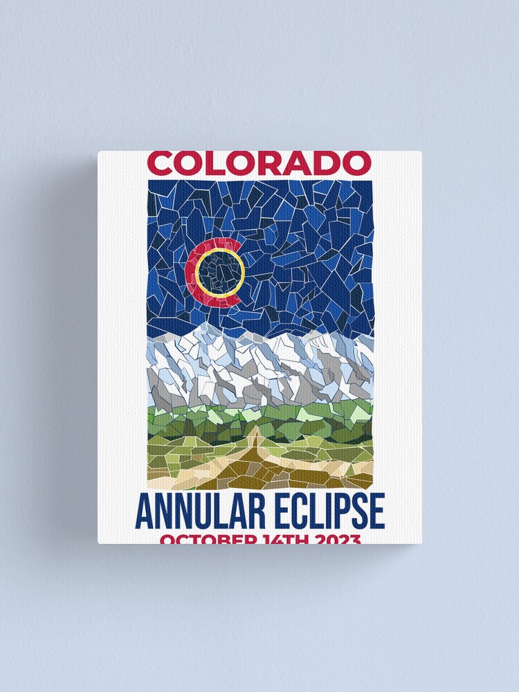 Thumbnail 1 of 3, Canvas Print, Colorado Annular Eclipse 2023 designed and sold by Eclipse2024.
