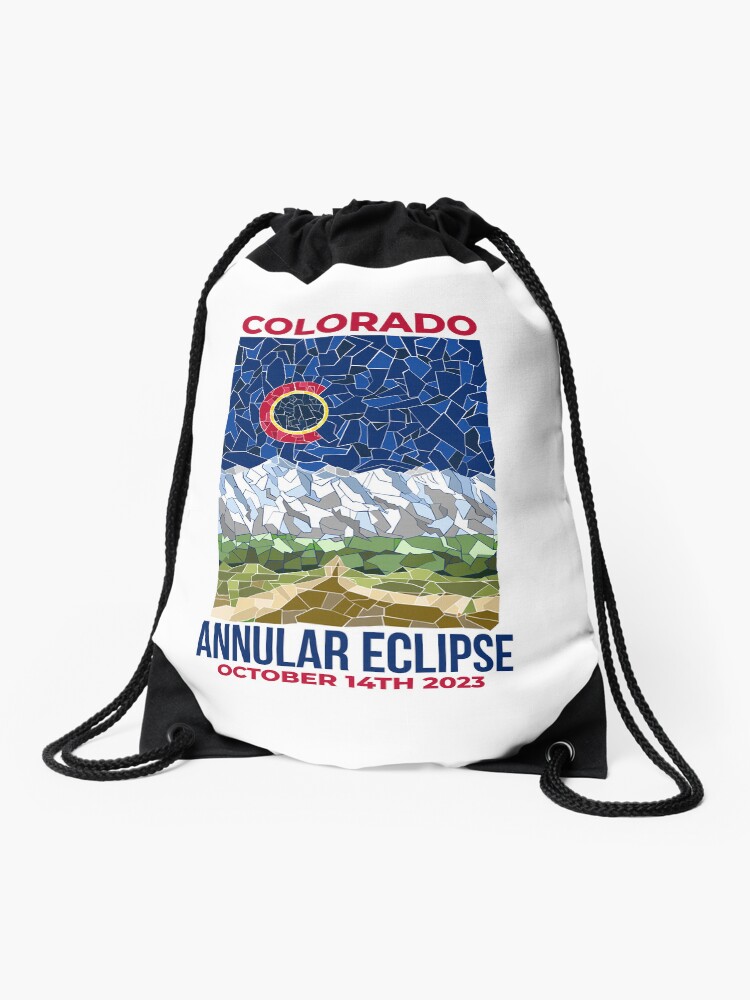 Thumbnail 1 of 3, Drawstring Bag, Colorado Annular Eclipse 2023 designed and sold by Eclipse2024.