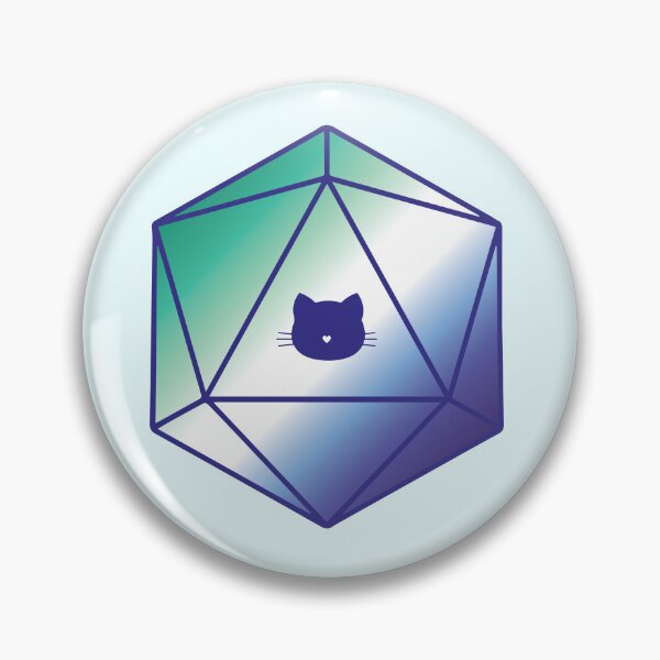Item preview, Achillean  / MLM D20 with Cat Subtle Pride Sticker designed and sold by VctoriaA.