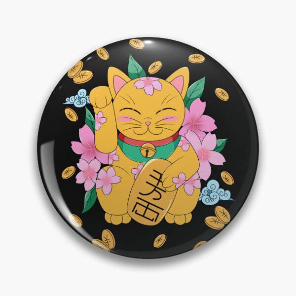 Item preview, Maneki neko with cerezo flower japanese  designed and sold by Natsukittyart.