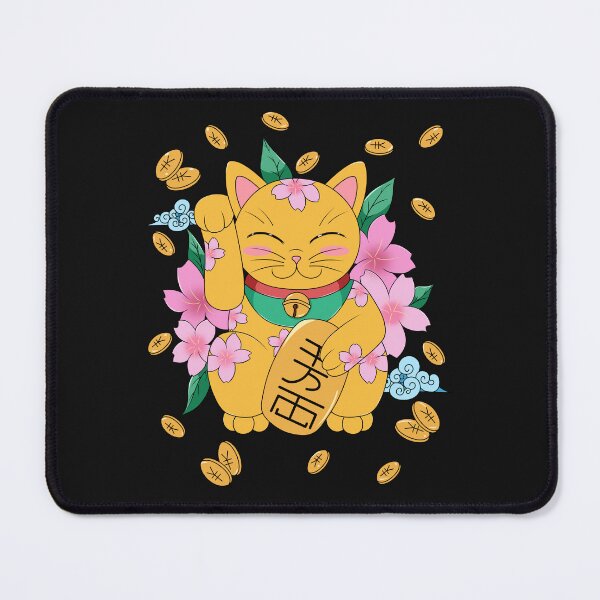 Item preview, Maneki neko with cerezo flower japanese designed and sold by Natsukittyart.