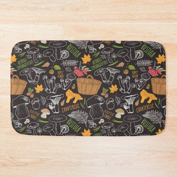 Item preview, Mushroom Hand Drawn Sketch Pattern designed and sold by foodiemarie.