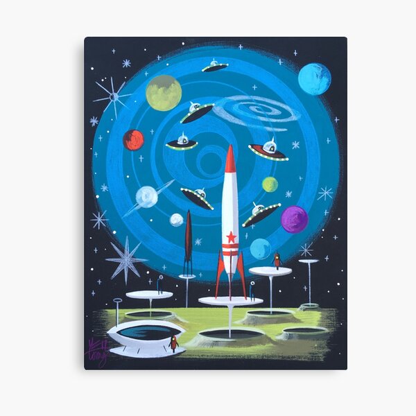 Spaceships In Space Canvas Print