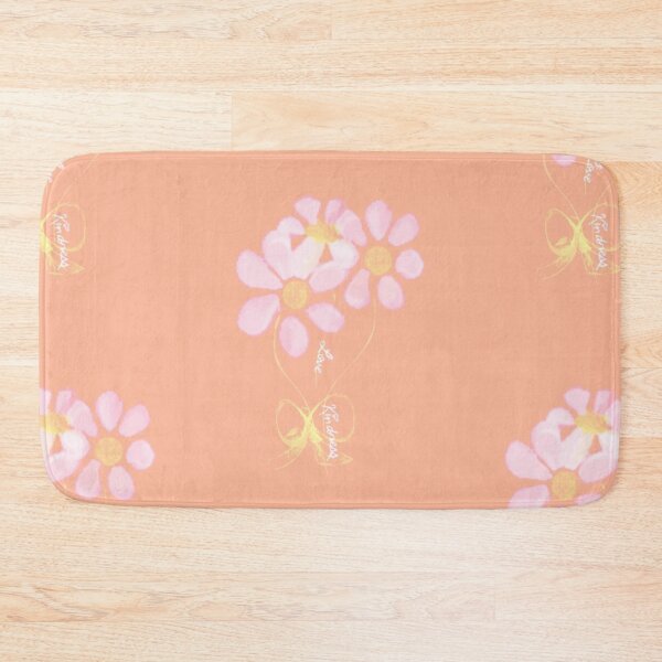Item preview, Pink on Peach Daisies Love Kindness  designed and sold by IvaRenee.