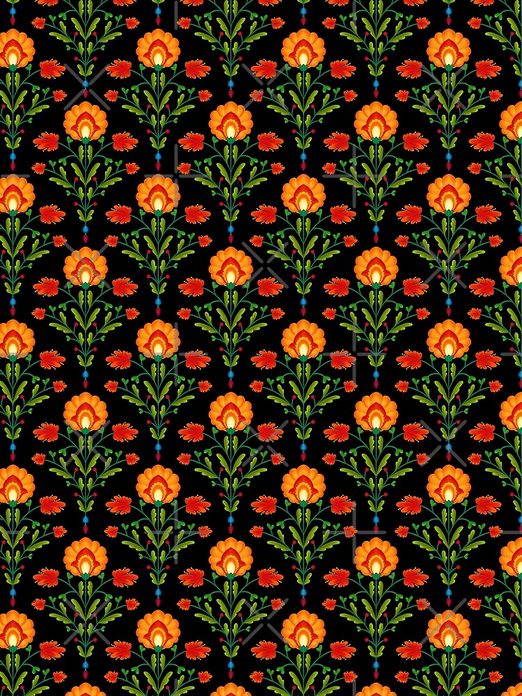 Thumbnail 3 of 3, Scarf, Flower Pattern designed and sold by RathiDesigns.