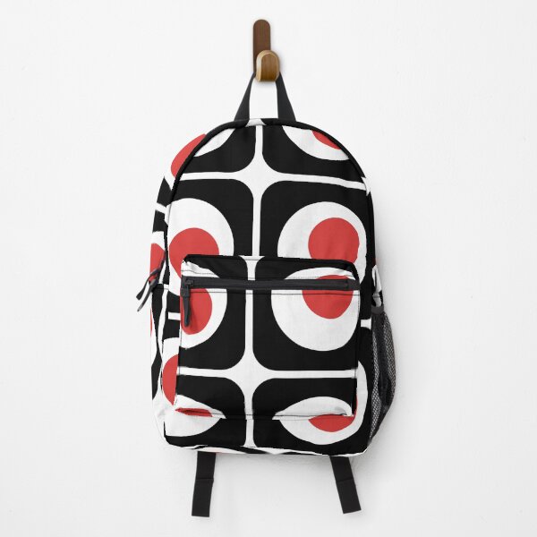 Item preview, 70s Retro Vintage Style Geometric Pattern Black and Red designed and sold by tonymagnerart.