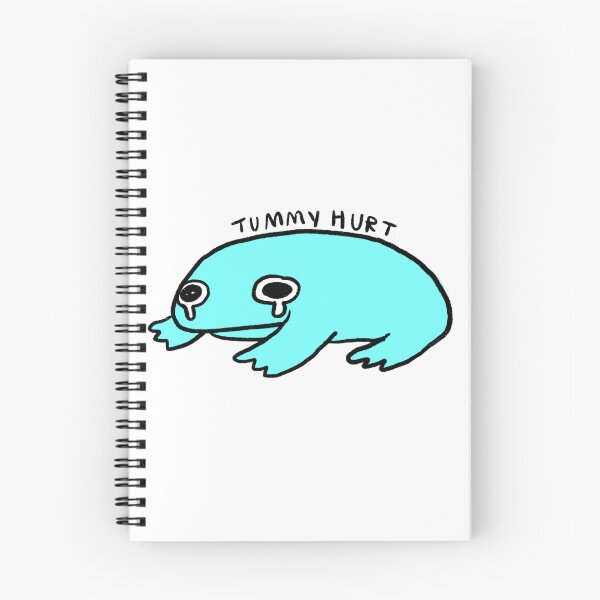 Item preview, tummy hurt | cyan frog  designed and sold by iristocat.