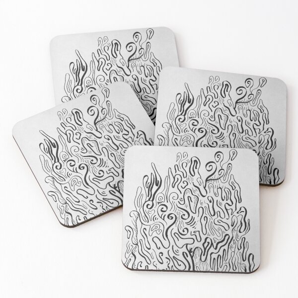 Item preview, Black and White Abstract Linework designed and sold by CosmicHeartSeed.
