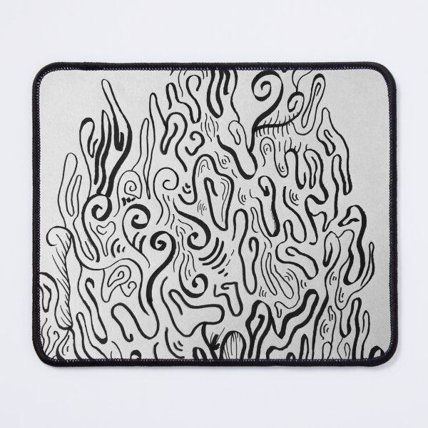 Item preview, Black and White Abstract Linework designed and sold by CosmicHeartSeed.