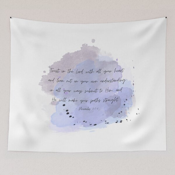 Item preview, Proverbs 3:5-6 | Watercolor | Bible Verse designed and sold by Mandarkhahaha.