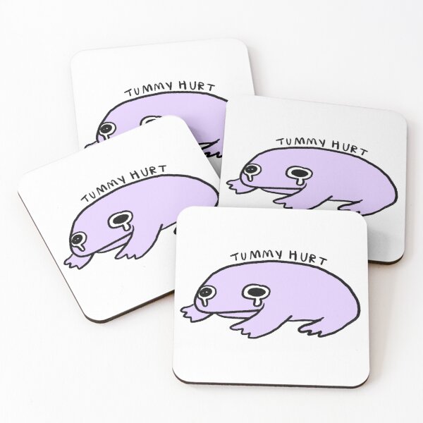 Item preview, tummy hurt | Light purple / Lilac frog  designed and sold by iristocat.