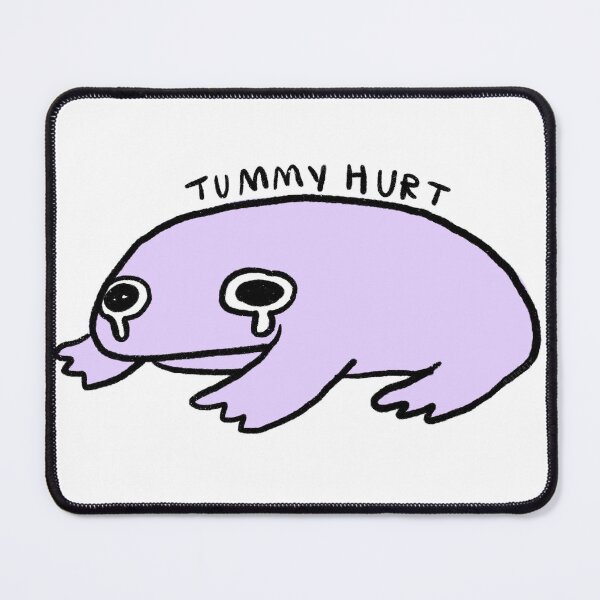Item preview, tummy hurt | Light purple / Lilac frog  designed and sold by iristocat.