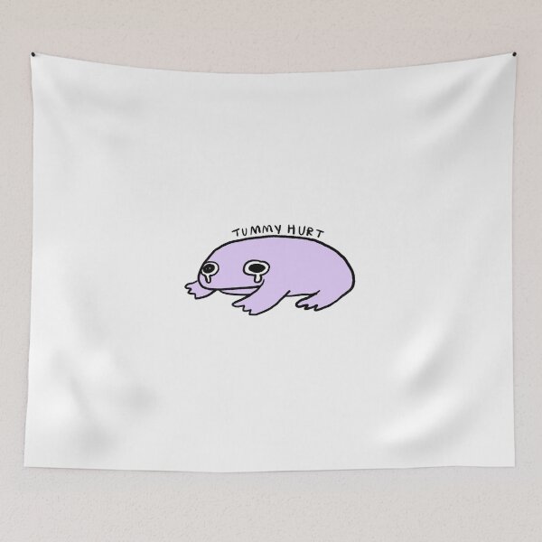 Item preview, tummy hurt | Light purple / Lilac frog  designed and sold by iristocat.