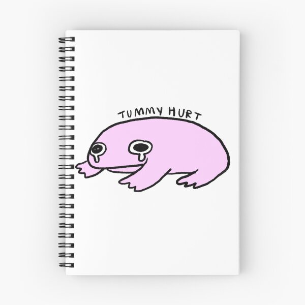 Item preview, tummy hurt | Baby Pink frog  designed and sold by iristocat.