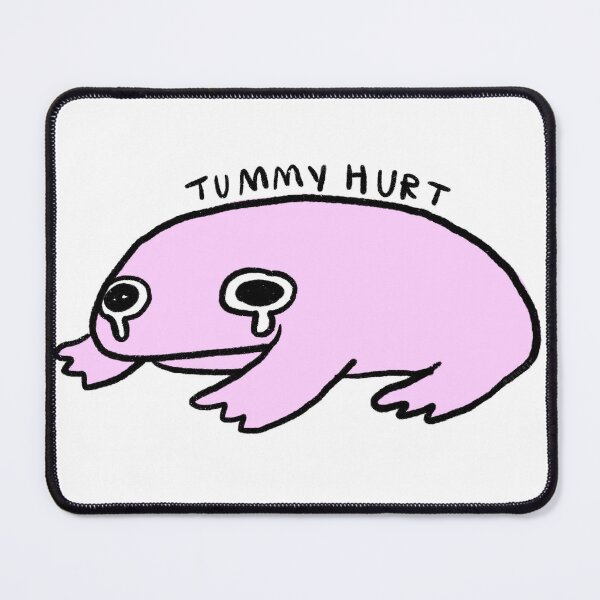 Item preview, tummy hurt | Baby Pink frog  designed and sold by iristocat.