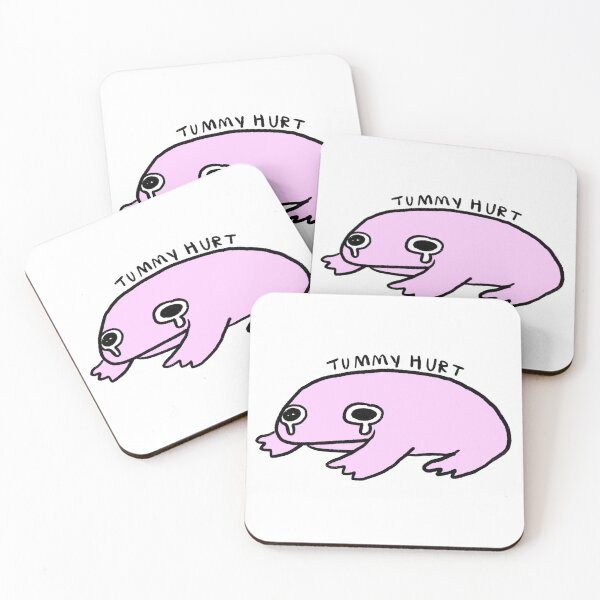 Item preview, tummy hurt | Baby Pink frog  designed and sold by iristocat.