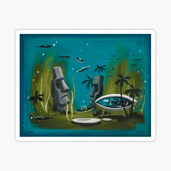 Undersea Moai Sticker