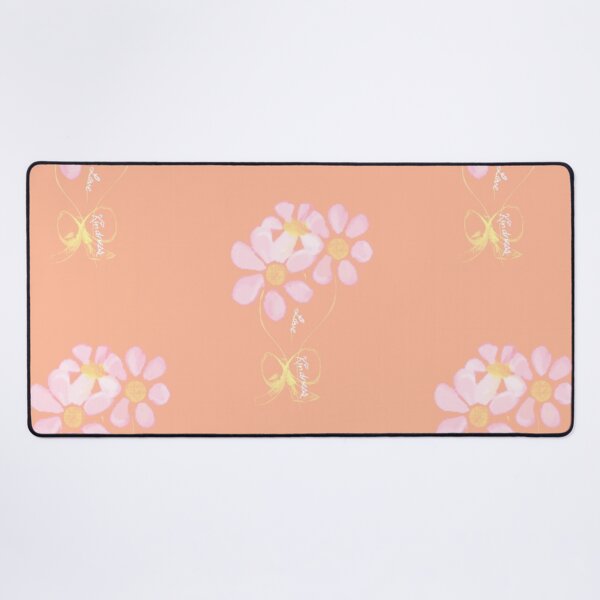 Item preview, Pink on Peach Daisies Love Kindness Duvet, Shower, Etc. designed and sold by IvaRenee.