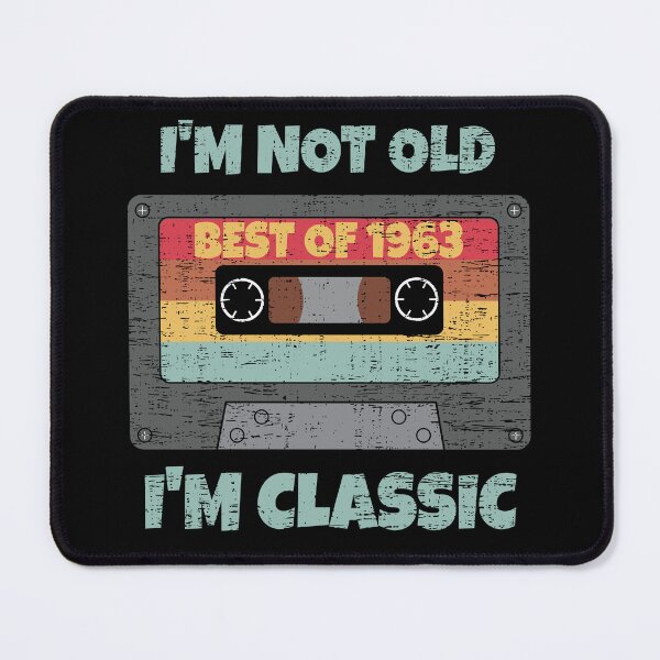 Item preview, I'M NOT OLD I'M CLASSIC BEST OF 1963 RETRO VINTAGE FUNNY DISTRESSED CASSETTE BIRTHDAY GIFT designed and sold by Kipcio.