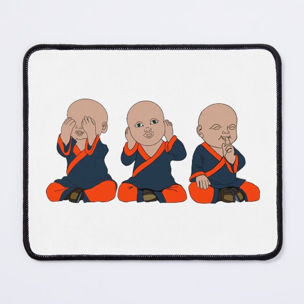 Item preview, See no evil - Hear no evil - Speak no Evil - Cute & Wise Baby Monks designed and sold by MFGB-Creations.