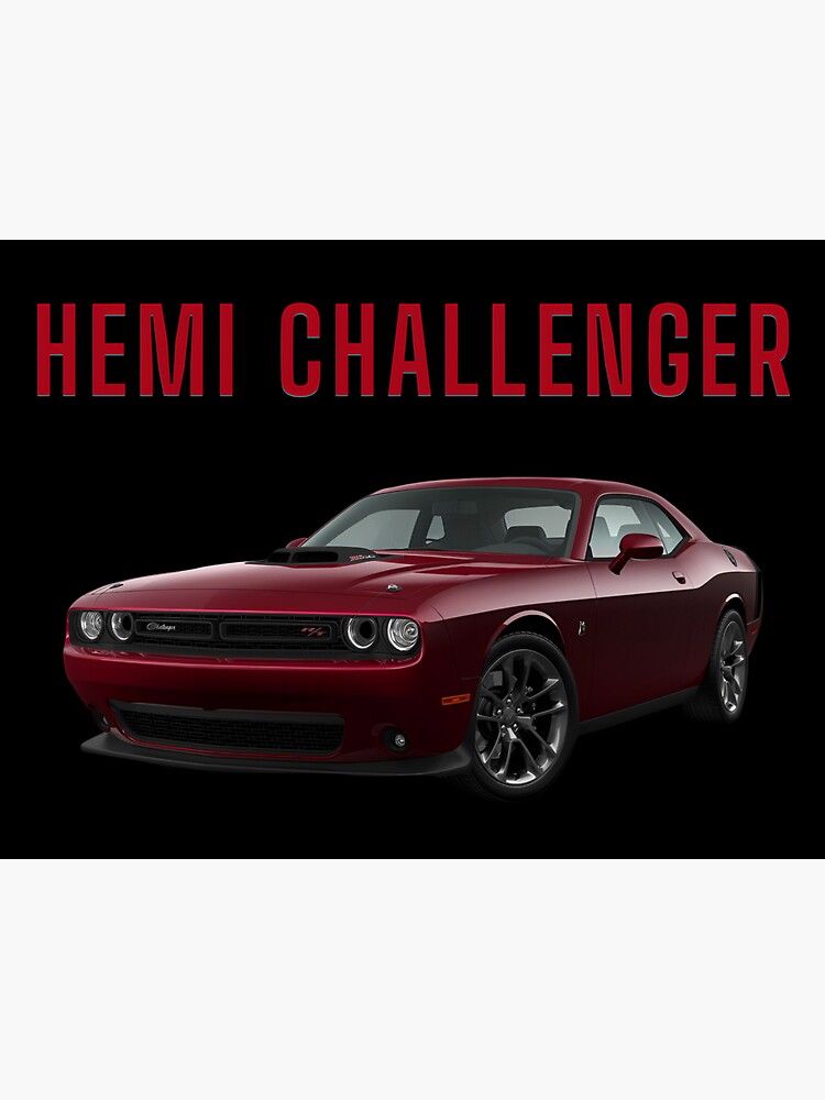 "Candy apple octane red Hemi 392 Scat Pack Dodge Challenger with Shaker