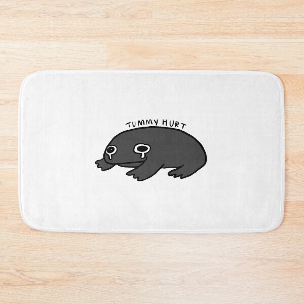 Item preview, tummy hurt | Dark Grey frog  designed and sold by iristocat.