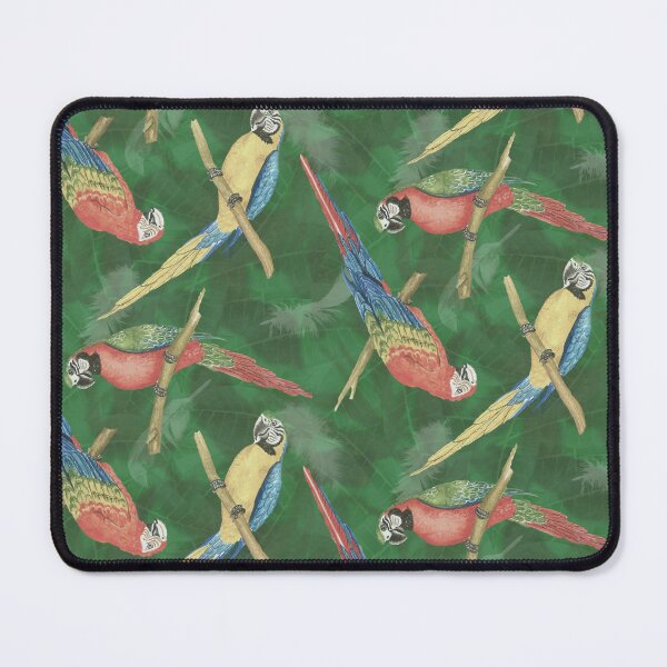 Item preview, Parrots On Sticks With Leaves And Feathers Background designed and sold by Tina Veenstra.