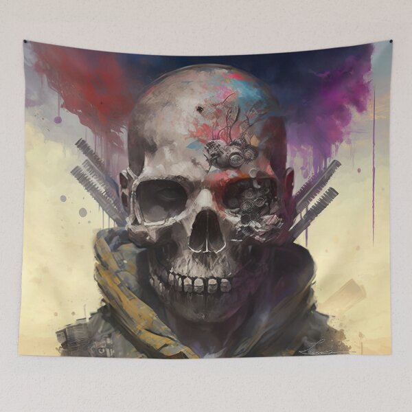 Item preview, post apocalyptic rebel skull designed and sold by Jenslemmens.