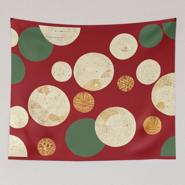 Item preview, Vintage patchwork pattern with circles designed and sold by MorningPanda.