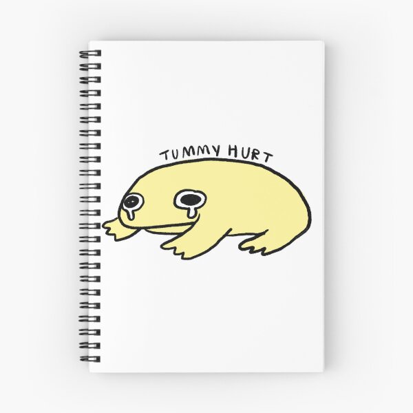 Item preview, tummy hurt | pastel yellow frog  designed and sold by iristocat.