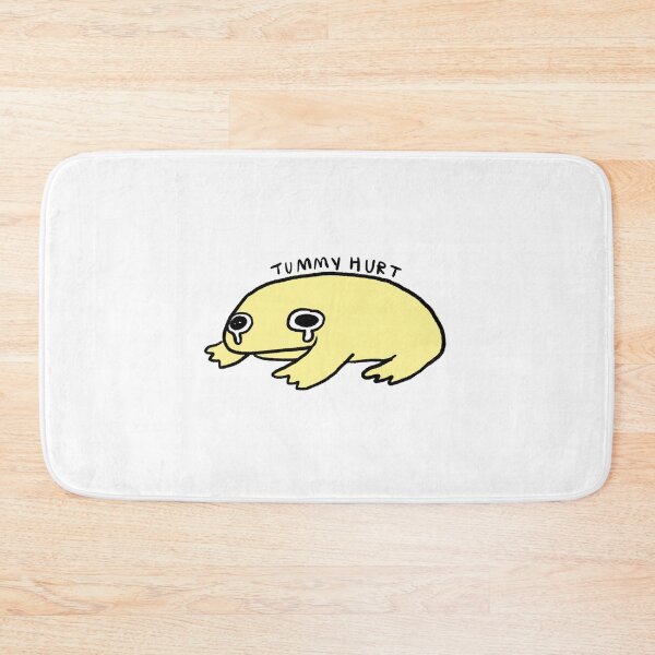 Item preview, tummy hurt | pastel yellow frog  designed and sold by iristocat.