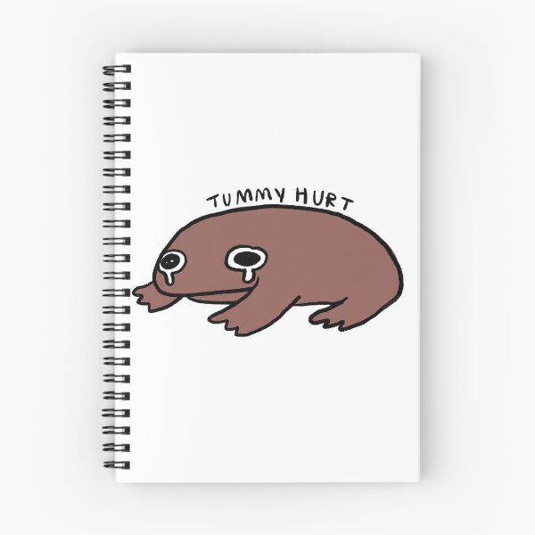 Item preview, tummy hurt | brown frog  designed and sold by iristocat.