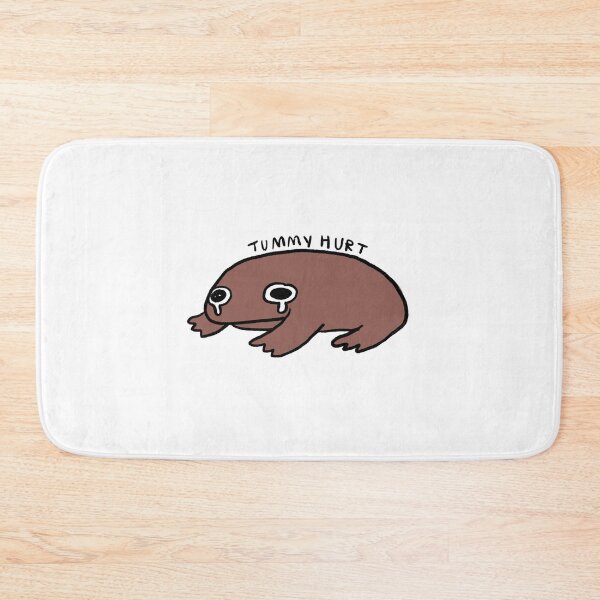 Item preview, tummy hurt | brown frog  designed and sold by iristocat.
