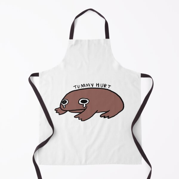 Item preview, tummy hurt | brown frog  designed and sold by iristocat.