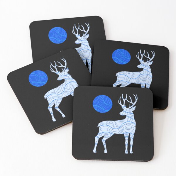Item preview, Deer in blue designed and sold by Sunwang.