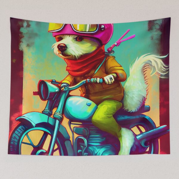 Item preview, Biker Dog 3 designed and sold by AiBroughtToLife.
