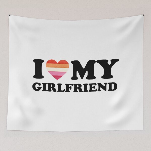 Item preview, I Heart My Girlfriend Lesbian Pride Flag designed and sold by Queer Pride Shop.