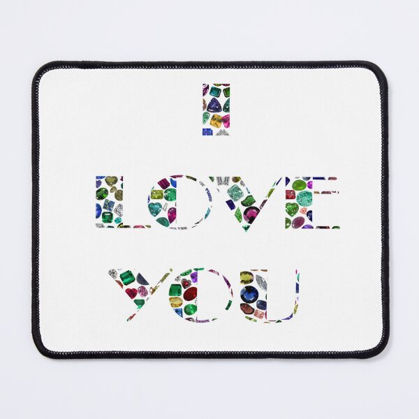 Item preview, I Love You made with Gemstones designed and sold by DigitalGemArt.