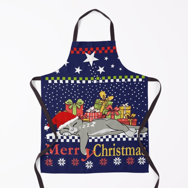 Item preview, Christmas Cat, tired cat with gifts in the snow designed and sold by ChrUzDesigner.