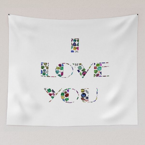 Item preview, I Love You made with Gemstones designed and sold by DigitalGemArt.