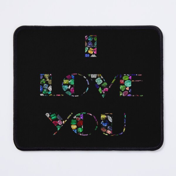 Item preview, I Love You made with Gemstones designed and sold by DigitalGemArt.