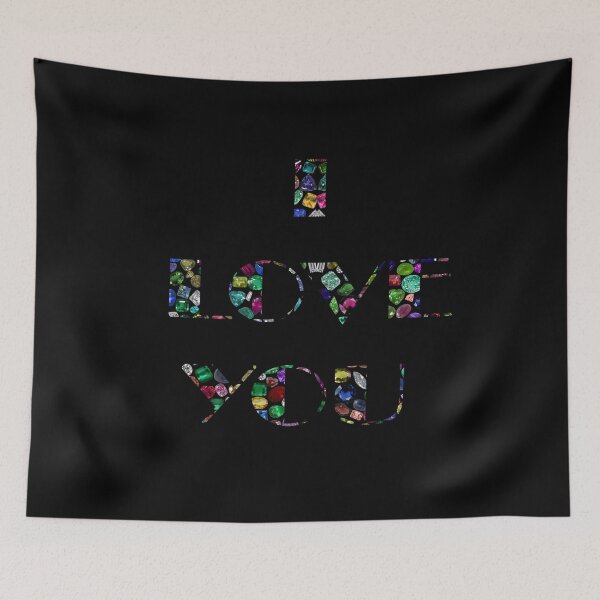Item preview, I Love You made with Gemstones designed and sold by DigitalGemArt.