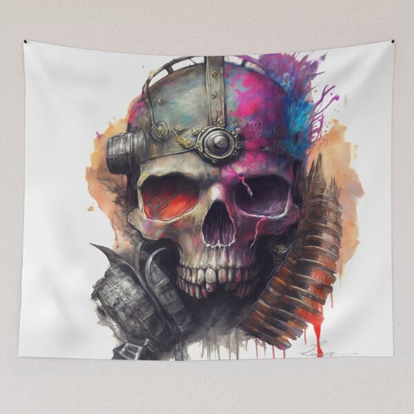 Item preview, post apocalyptic rebel skull designed and sold by Jenslemmens.