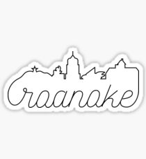 Roanoke Line Art Sticker
