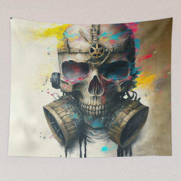 Item preview, post apocalyptic rebel skull designed and sold by Jenslemmens.