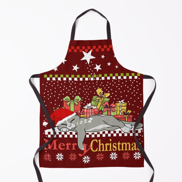 Item preview, Christmas Cat, tired cat with gifts in the snow designed and sold by ChrUzDesigner.