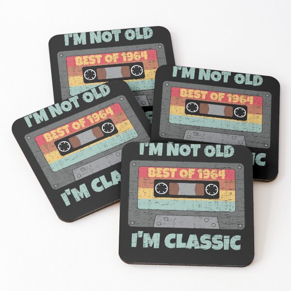 Item preview, I'M NOT OLD I'M CLASSIC BEST OF 1964 RETRO VINTAGE FUNNY DISTRESSED CASSETTE BIRTHDAY GIFT designed and sold by Kipcio.